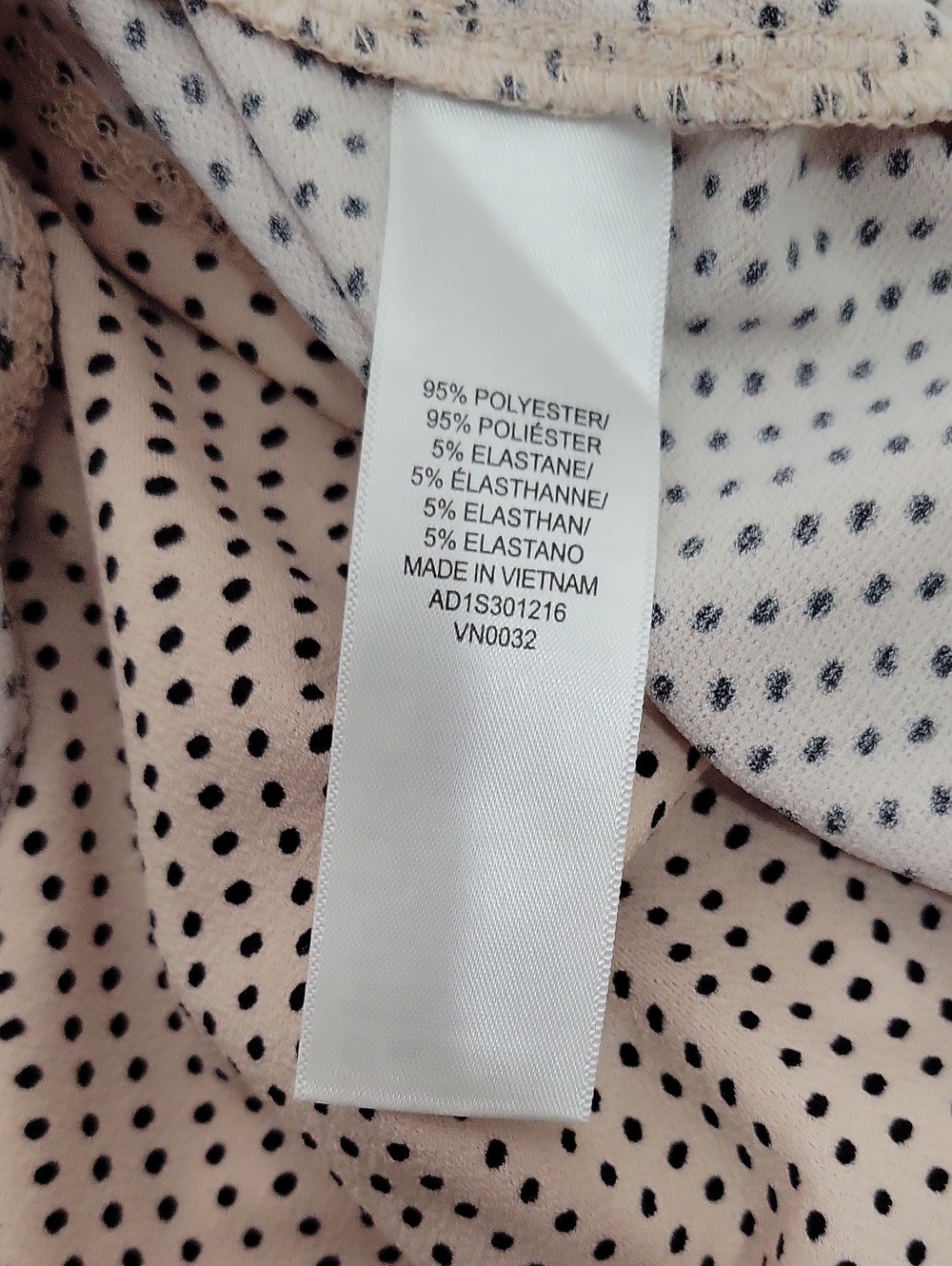 Adrianna Papell Blush Dot Tie-Front Ruffle Sleeve Blouse - Picture 3 of 3